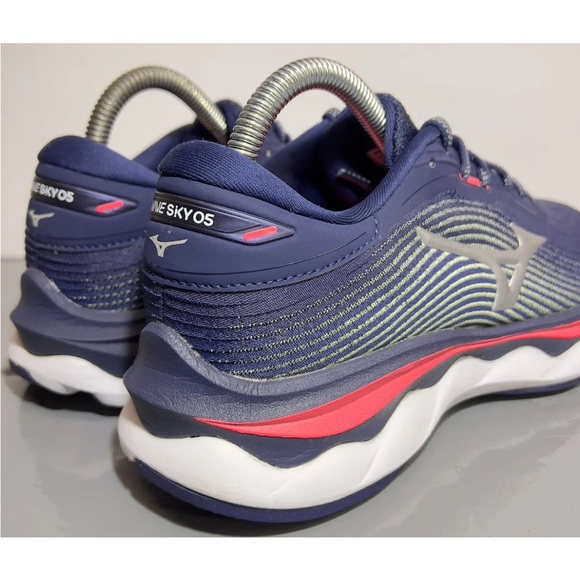 Mizuno Wave Sky 5 Womens Size 8M Running Shoes Peacoat/Red 411329.PCPC Worn 1X! - Picture 4 of 16